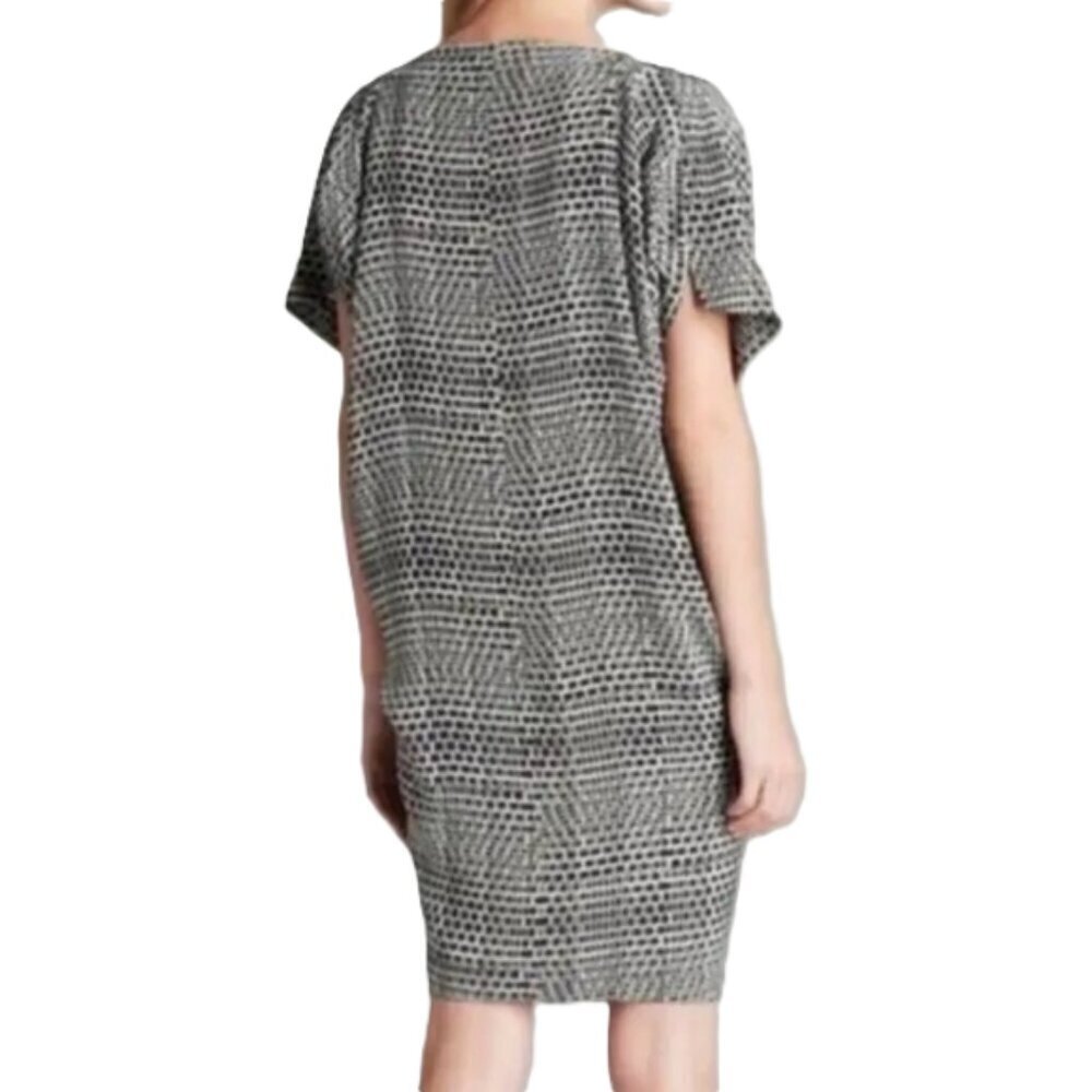 Vince Boho Silk Kaftan Dress Geometric Print Large Chic Minimalist Scandi - Picture 6 of 10